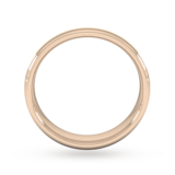 Goldsmiths 5mm Slight Court Extra Heavy Matt Centre With Grooves Wedding Ring In 9 Carat Rose Gold - Ring Size Q