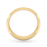 Goldsmiths 5mm Traditional Court Standard Matt Centre With Grooves Wedding Ring In 18 Carat Yellow Gold
