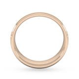 Goldsmiths 5mm Traditional Court Standard Matt Centre With Grooves Wedding Ring In 18 Carat Rose Gold - Ring Size S