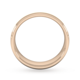 Goldsmiths 6mm D Shape Standard Matt Centre With Grooves Wedding Ring In 18 Carat Rose Gold