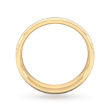 Goldsmiths 5mm Slight Court Standard Matt Finish With Double Grooves Wedding Ring In 9 Carat Yellow Gold - Ring Size Q