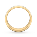 Goldsmiths 6mm Slight Court Heavy Matt Finish With Double Grooves Wedding Ring In 9 Carat Yellow Gold - Ring Size G