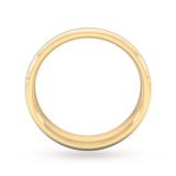 Goldsmiths 5mm Slight Court Heavy Matt Finish With Double Grooves Wedding Ring In 18 Carat Yellow Gold