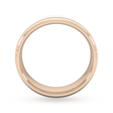 Goldsmiths 6mm Flat Court Heavy Matt Finish With Double Grooves Wedding Ring In 9 Carat Rose Gold - Ring Size I