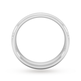Goldsmiths 5mm D Shape Heavy Matt Finish With Double Grooves Wedding Ring In 9 Carat White Gold - Ring Size Z
