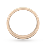 Goldsmiths 5mm D Shape Standard Matt Finish With Double Grooves Wedding Ring In 9 Carat Rose Gold - Ring Size Z