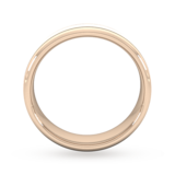Goldsmiths 6mm D Shape Heavy Matt Finish With Double Grooves Wedding Ring In 9 Carat Rose Gold - Ring Size H