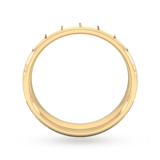 Goldsmiths 5mm Slight Court Standard Vertical Lines Wedding Ring In 18 Carat Yellow Gold - Ring Size Z