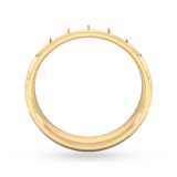 Goldsmiths 5mm Traditional Court Standard Vertical Lines Wedding Ring In 18 Carat Yellow Gold