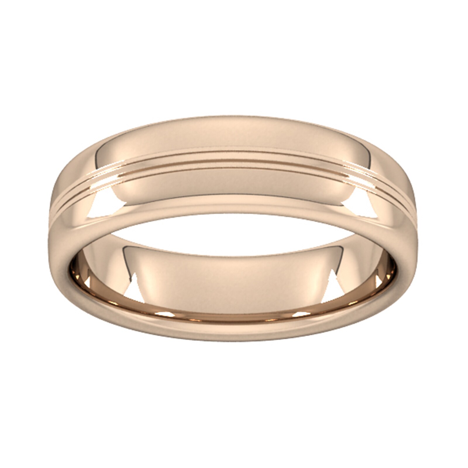 A 9 carat rose gold wedding ring main image 1