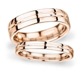 Goldsmiths 6mm Traditional Court Standard Grooved Polished Finish Wedding Ring In 18 Carat Rose Gold - Ring Size Q
