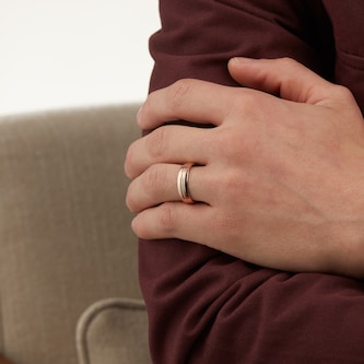 Goldsmiths 6mm D Shape Standard Grooved Polished Finish Wedding Ring In 9 Carat Rose Gold