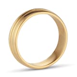 Goldsmiths 5mm D Shape Standard Grooved Polished Finish Wedding Ring In 18 Carat Yellow Gold