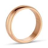 Goldsmiths 6mm D Shape Heavy Grooved Polished Finish Wedding Ring In 18 Carat Rose Gold - Ring Size M