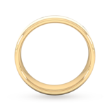 Goldsmiths 6mm Slight Court Heavy Centre Groove With Chamfered Edge Wedding Ring In 9 Carat Yellow Gold - Ring Size Q