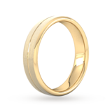 Goldsmiths 5mm Slight Court Heavy Centre Groove With Chamfered Edge Wedding Ring In 18 Carat Yellow Gold - Ring Size Q