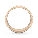 Goldsmiths 6mm Slight Court Extra Heavy Centre Groove With Chamfered Edge Wedding Ring In 18 Carat Rose Gold - Ring Size R
