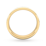 Goldsmiths 5mm D Shape Heavy Centre Groove With Chamfered Edge Wedding Ring In 9 Carat Yellow Gold