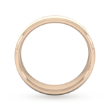 Goldsmiths 6mm D Shape Standard Centre Groove With Chamfered Edge Wedding Ring In 18 Carat Rose Gold - Ring Size T