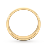 Goldsmiths 6mm Slight Court Standard Diagonal Matt Finish Wedding Ring In 9 Carat Yellow Gold