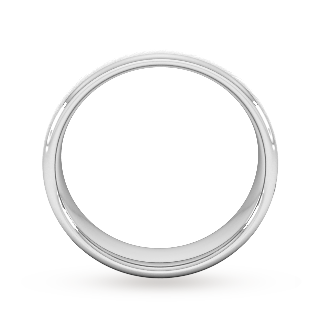 Goldsmiths 6mm Slight Court Standard Diagonal Matt Finish Wedding Ring In 18 Carat White Gold - Ring Size Z