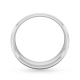 Goldsmiths 6mm Slight Court Standard Diagonal Matt Finish Wedding Ring In 18 Carat White Gold - Ring Size Z