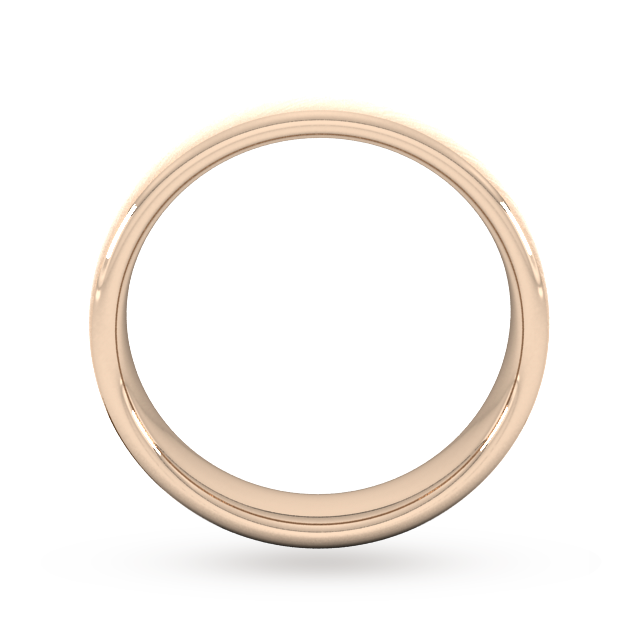 Goldsmiths 5mm Slight Court Extra Heavy Diagonal Matt Finish Wedding Ring In 18 Carat Rose Gold - Ring Size R