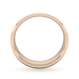 Goldsmiths 6mm Flat Court Heavy Diagonal Matt Finish Wedding Ring In 18 Carat Rose Gold - Ring Size L