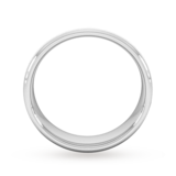 Goldsmiths 6mm Traditional Court Standard Diagonal Matt Finish Wedding Ring In 18 Carat White Gold - Ring Size Q