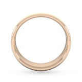 Goldsmiths 6mm D Shape Heavy Diagonal Matt Finish Wedding Ring In 9 Carat Rose Gold - Ring Size N