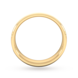 Goldsmiths 5mm D Shape Standard Diagonal Matt Finish Wedding Ring In 18 Carat Yellow Gold - Ring Size Y