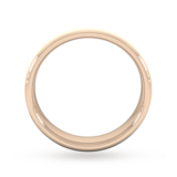 Goldsmiths 5mm D Shape Heavy Diagonal Matt Finish Wedding Ring In 18 Carat Rose Gold