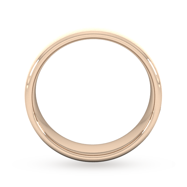 Goldsmiths 6mm D Shape Heavy Diagonal Matt Finish Wedding Ring In 18 Carat Rose Gold - Ring Size S Goldsmiths 6mm D Shape Heavy Diagonal Matt Finish Wedding Ring In 18 Carat Rose Gold - Ring Size S