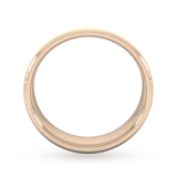 Goldsmiths 6mm D Shape Heavy Diagonal Matt Finish Wedding Ring In 18 Carat Rose Gold - Ring Size M