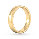 Goldsmiths 5mm Slight Court Extra Heavy Milgrain Edge Wedding Ring In 9 Carat Yellow Gold