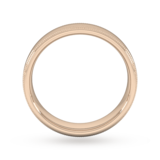 Goldsmiths 5mm Slight Court Heavy Milgrain Edge Wedding Ring In 9 Carat Rose Gold - Ring Size Q