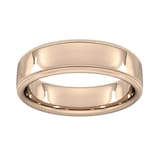 Goldsmiths 6mm Slight Court Extra Heavy Milgrain Edge Wedding Ring In 9 Carat Rose Gold