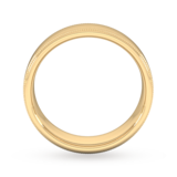Goldsmiths 6mm Slight Court Extra Heavy Milgrain Edge Wedding Ring In 18 Carat Yellow Gold