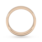 Goldsmiths 5mm Slight Court Extra Heavy Milgrain Edge Wedding Ring In 18 Carat Rose Gold - Ring Size I