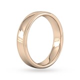Goldsmiths 6mm Flat Court Heavy Milgrain Edge Wedding Ring In 18 Carat Rose Gold - Ring Size S