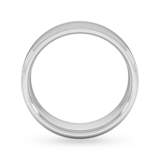 Goldsmiths 6mm Flat Court Heavy Milgrain Edge Wedding Ring In Platinum - Ring Size P