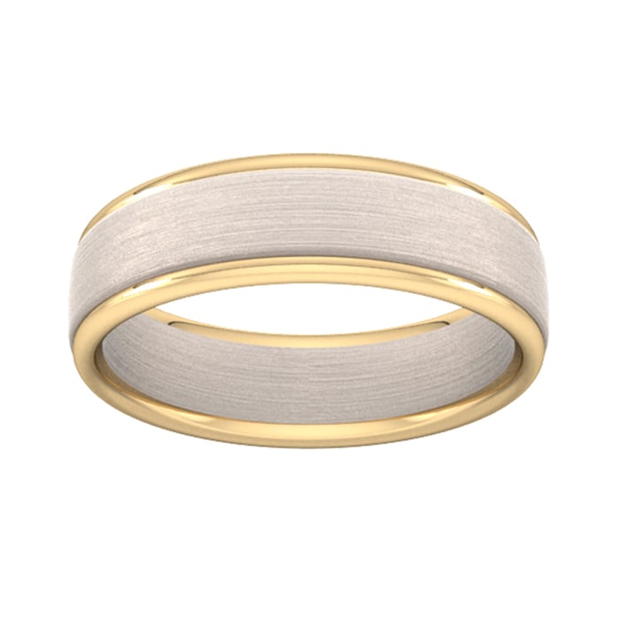 Goldsmiths 5mm Wedding Ring In 9 Carat Rose & Yellow Gold