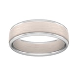 Goldsmiths 5mm Wedding Ring In 18 Carat Rose & White Gold
