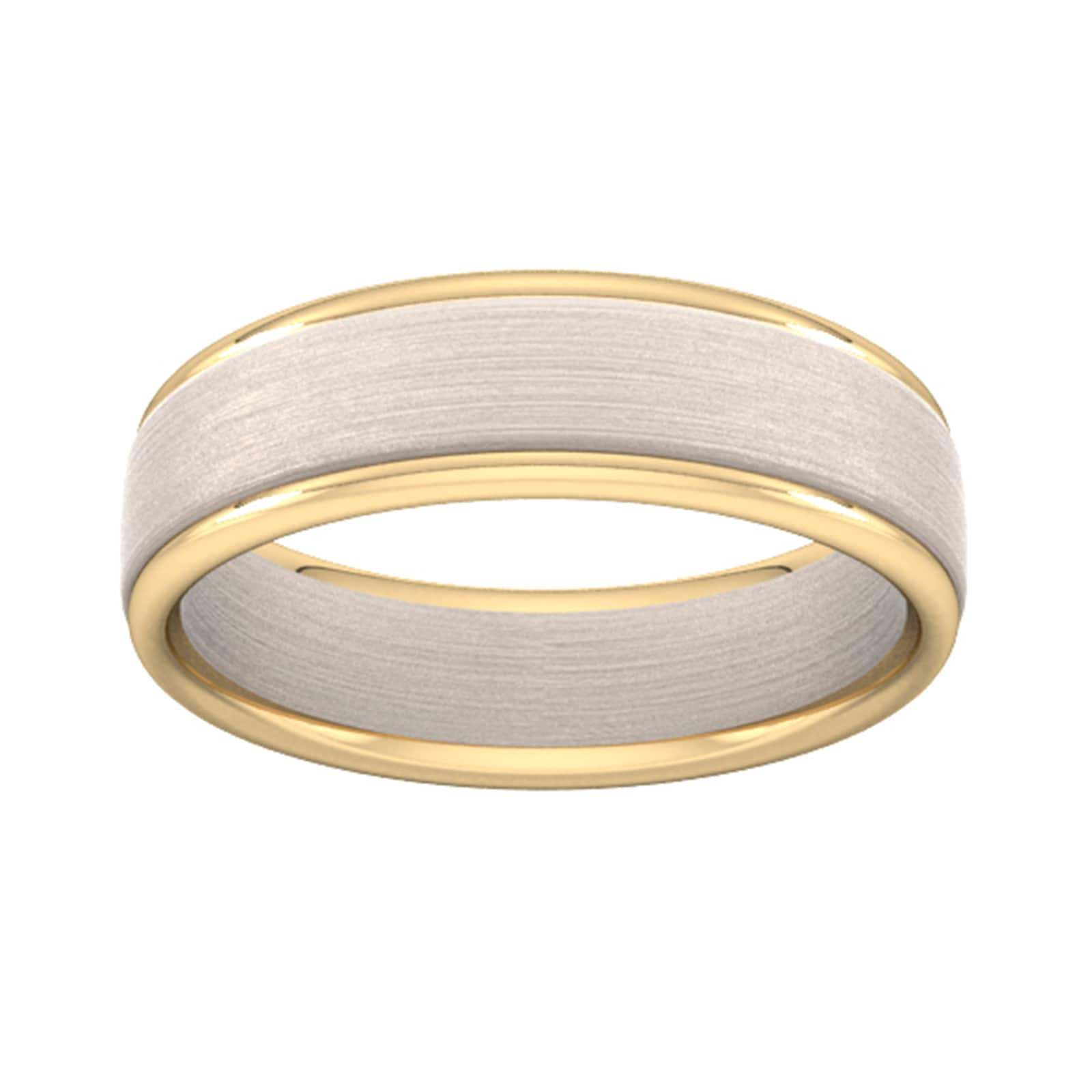 5mm Wedding Ring In 18 Carat Rose & Yellow Gold - Ring Size V