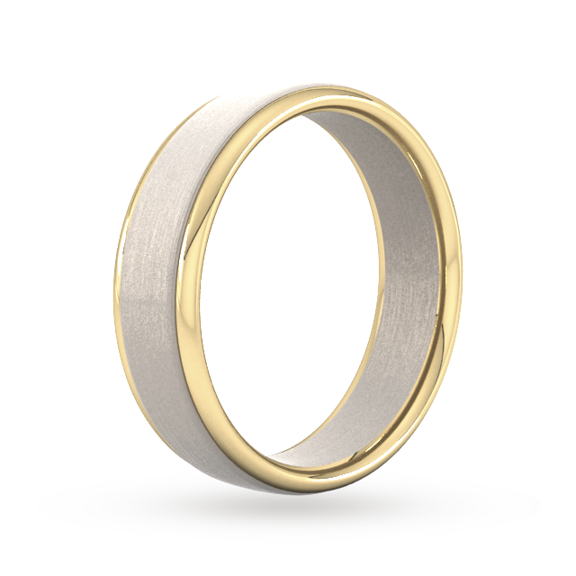 Goldsmiths 5mm Wedding Ring In 18 Carat Rose & Yellow Gold - Ring Size X