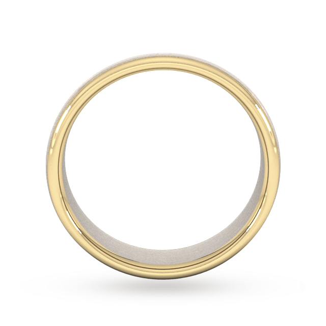 Goldsmiths 5mm Wedding Ring In 18 Carat Rose & Yellow Gold