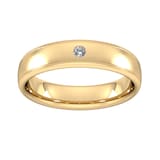 Goldsmiths 5mm Brilliant Cut  Diamond Set Wedding Ring In 18 Carat Yellow Gold - Ring Size K