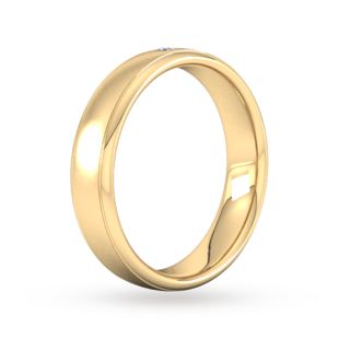 Goldsmiths 5mm Brilliant Cut  Diamond Set Wedding Ring In 18 Carat Yellow Gold