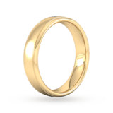 Goldsmiths 5mm Brilliant Cut  Diamond Set Wedding Ring In 18 Carat Yellow Gold