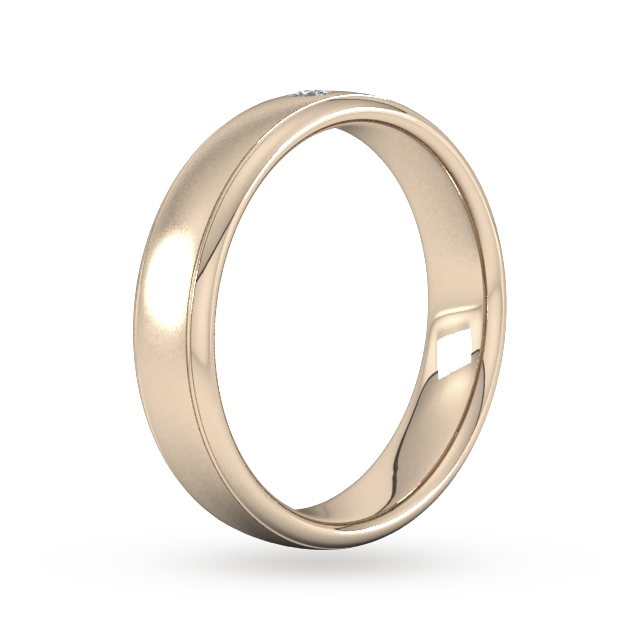 Goldsmiths 5mm Brilliant Cut Diamond Set Wedding Ring In 18 Carat Rose Gold Goldsmiths 5mm Brilliant Cut Diamond Set Wedding Ring In 18 Carat Rose Gold